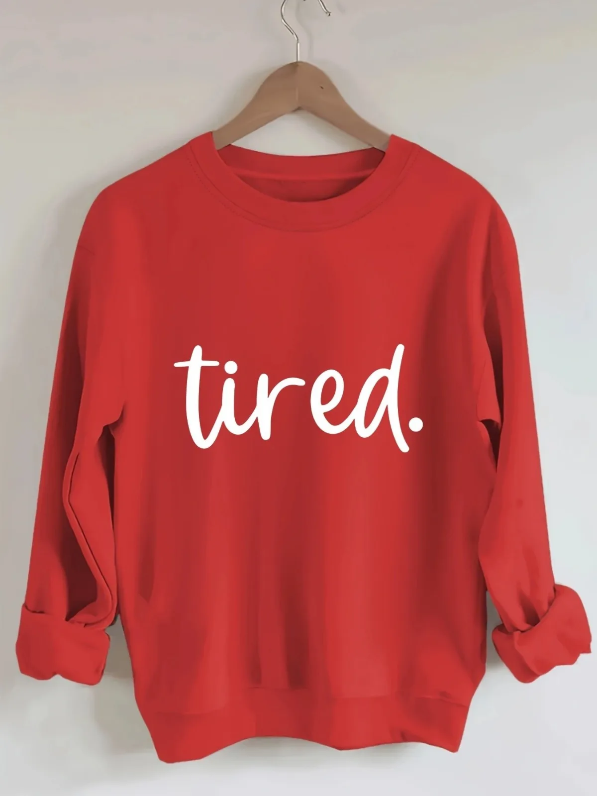 Damska bluza z nadrukiem liter, okrągły dekolt, idealna na prezenty świąteczne, styl uliczny i uniwersytecki.