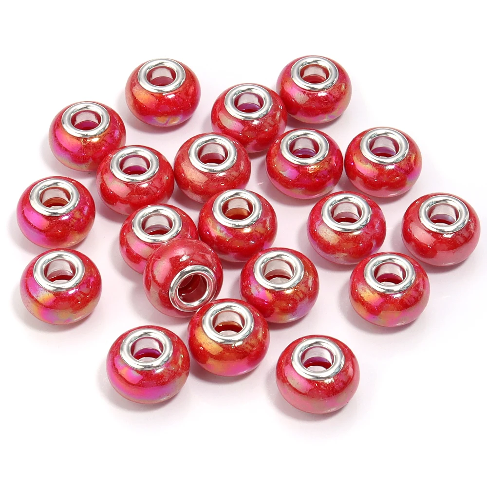 20Pcs Resin Round Beads for DIY Bracelet and Necklace Making