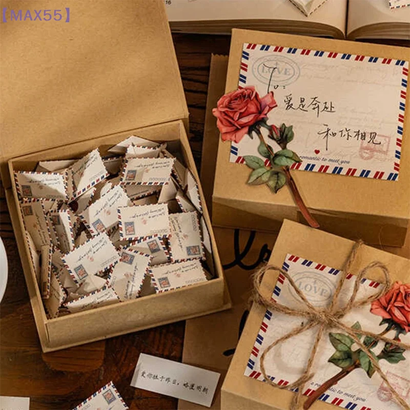 

【MAX-55】99 мини-конвертов с 36 круглыми наклейками для друзей, влюбленных, родителей, подарков на выпускной, подарков на День святого Валентина