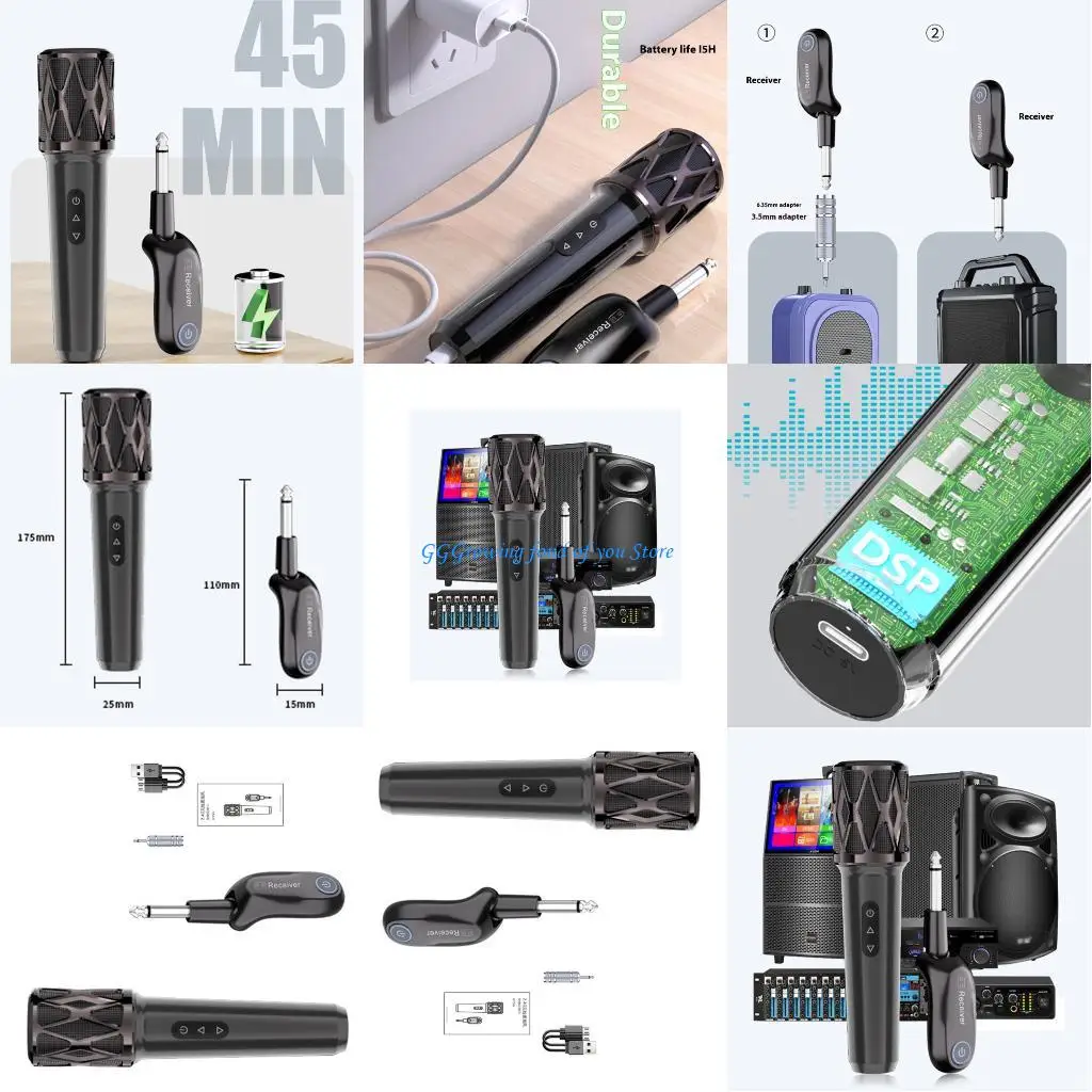 

H9EB Wireless Rechargeable Portable Microphone Handheld Microphone For Professional