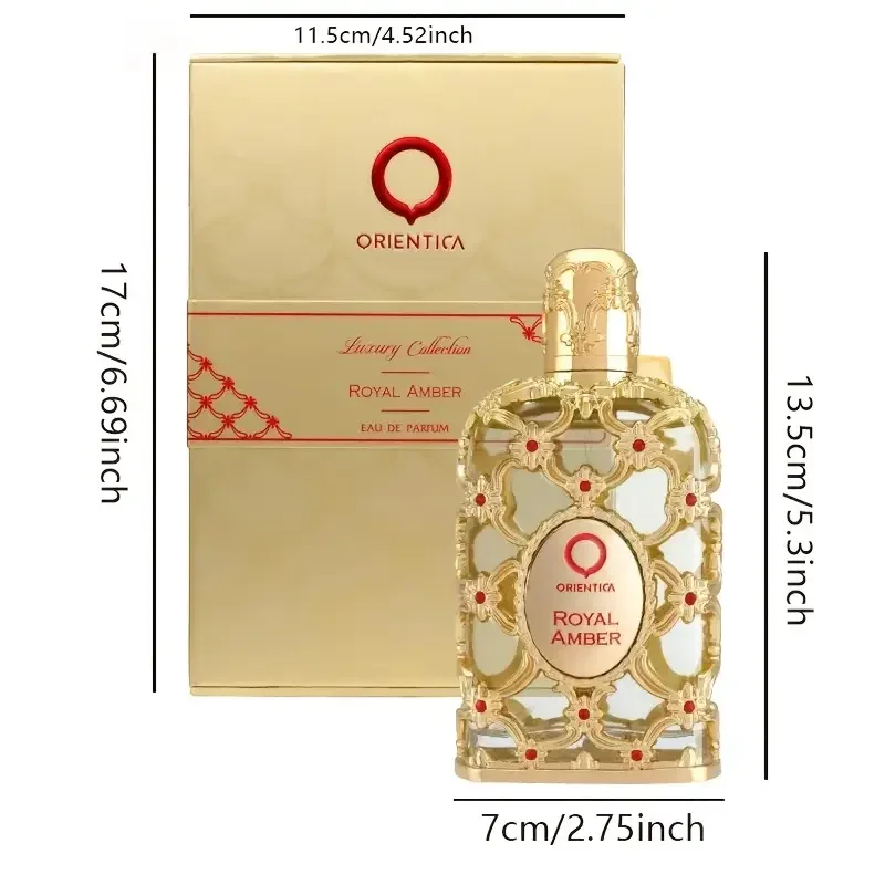 Orientica Royal Amber Rouge Oud Saffron للرجال والنساء أو دي رذاذ للجنسين زجاجة زجاجية محايدة كولونيا الورد رائحة تدوم طويلاً #3