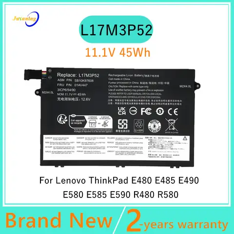 L17L3P51 L17C3P51 L17M3P51 L17M3P52 노트북 배터리 레노버 씽크패드 E480 E485 E495 E580 E585 E490 E590 E595 R480 01AV445