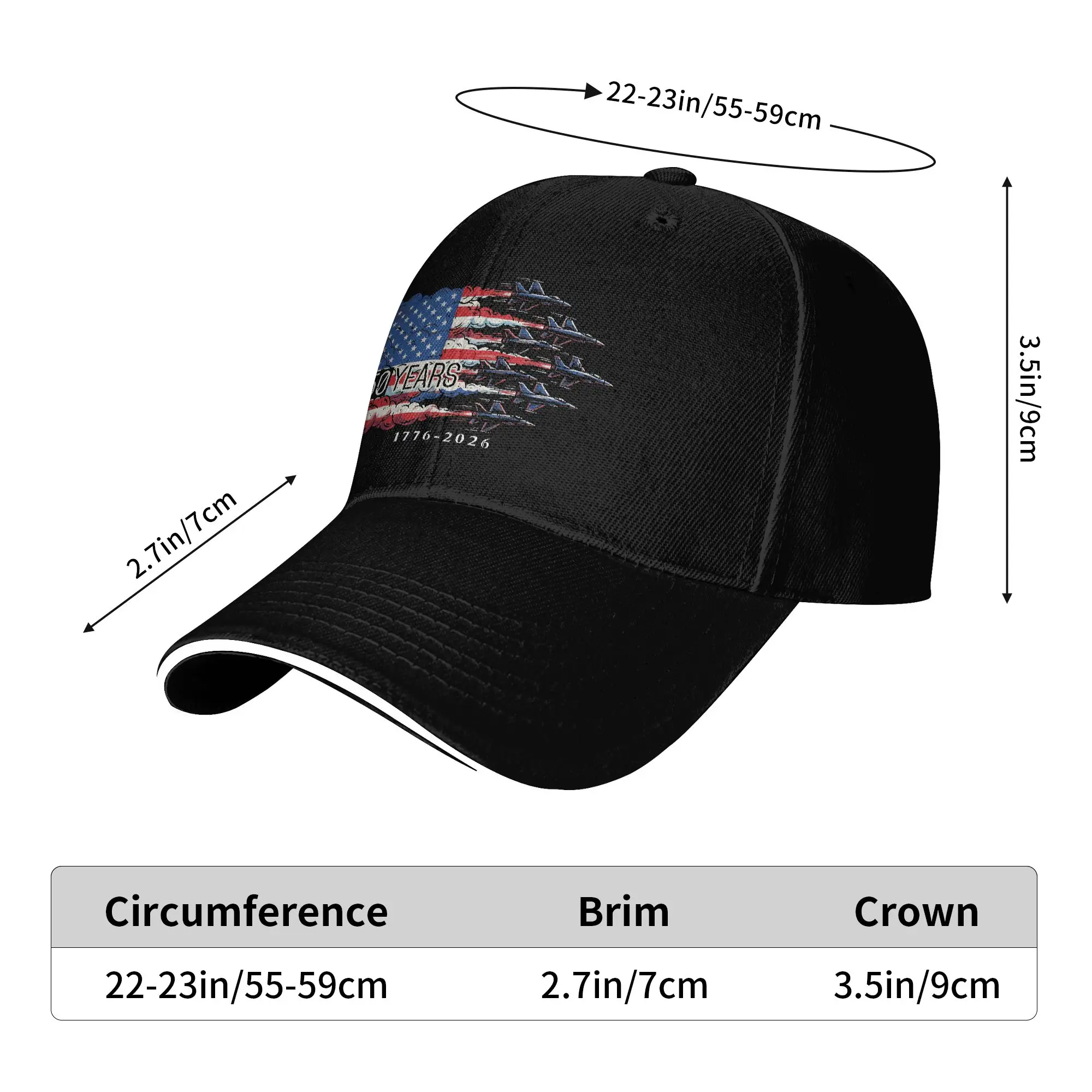 250th Anniversary USA 250 Years Flag 4th of July Casual Baseball Cap  Running Hip Hop Hats Summer Dropshipping Baseball Caps