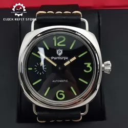 Parnsrpe brand newest men's vintage watches manual movements leather straps luminous dials small seconds design watches