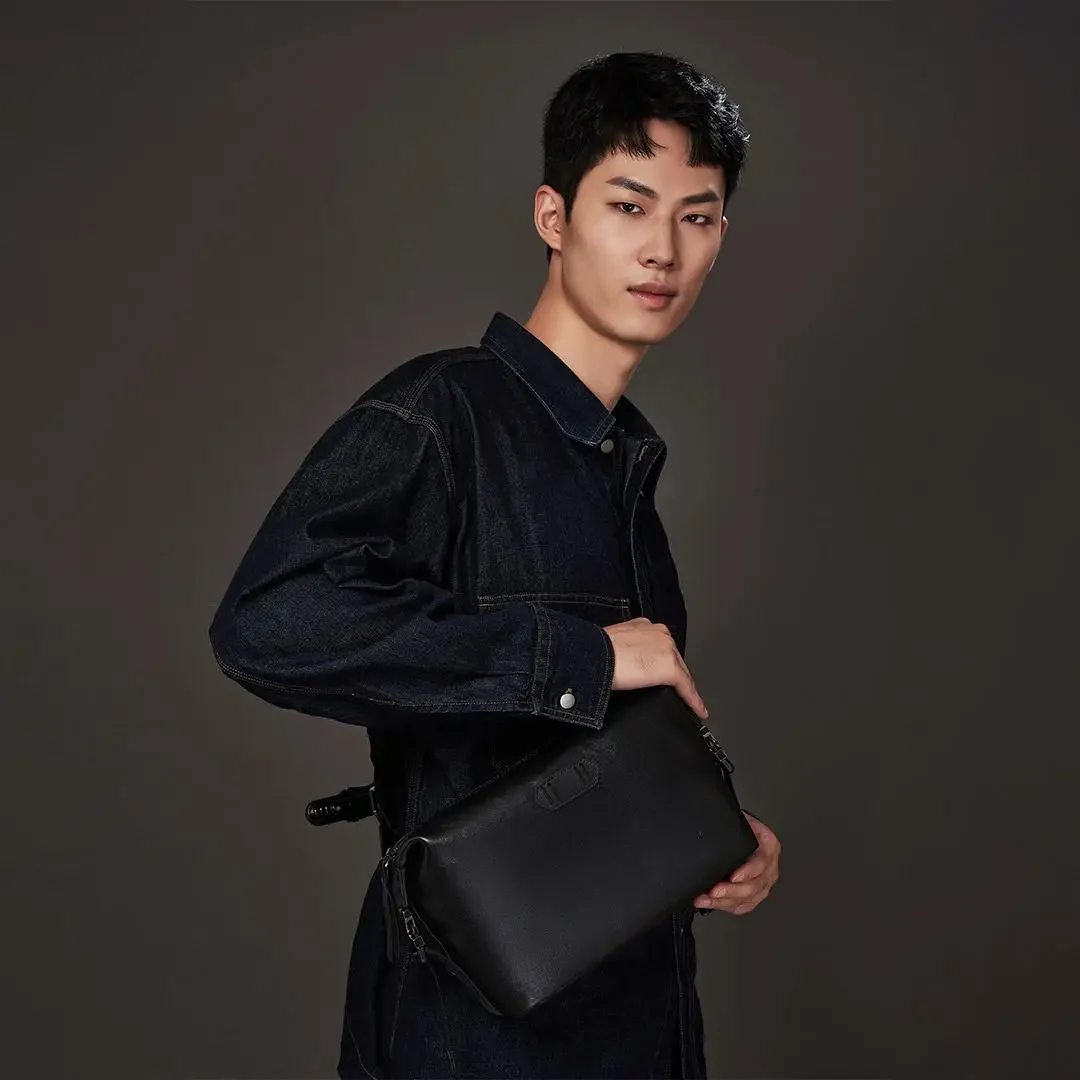 Xiaomi TANJIEZHE Genuine Leather Men Chest Bag Male Shoulder Messenger Casual Crossbody Bag Fashion Men\'s Purity Handbag