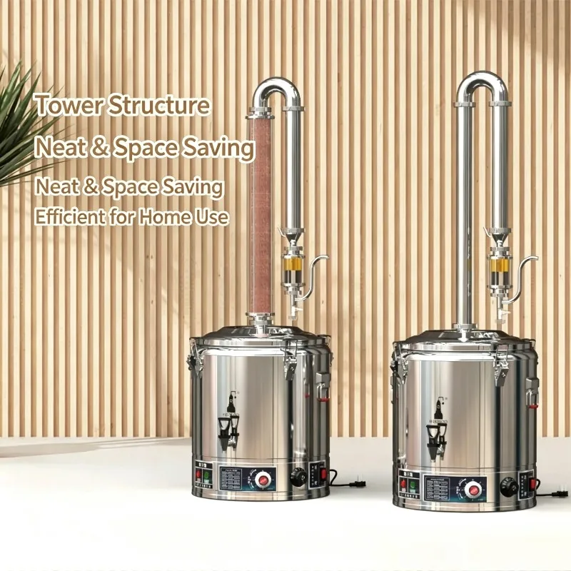 Household Pure Copper Distiller Hydrosol Maker Dual Use Essential Oil Extraction Equipment For Plant Flower Distilling