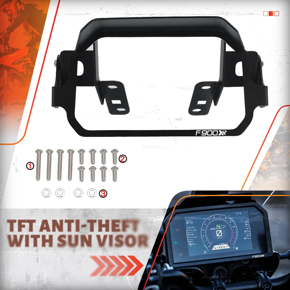 

FOR BMW F900XR T5-5754 Aluminium Motorcycle Accessories Meter Frame Cover TFT Theft Protection Screen Instrument Guard 2020-2024