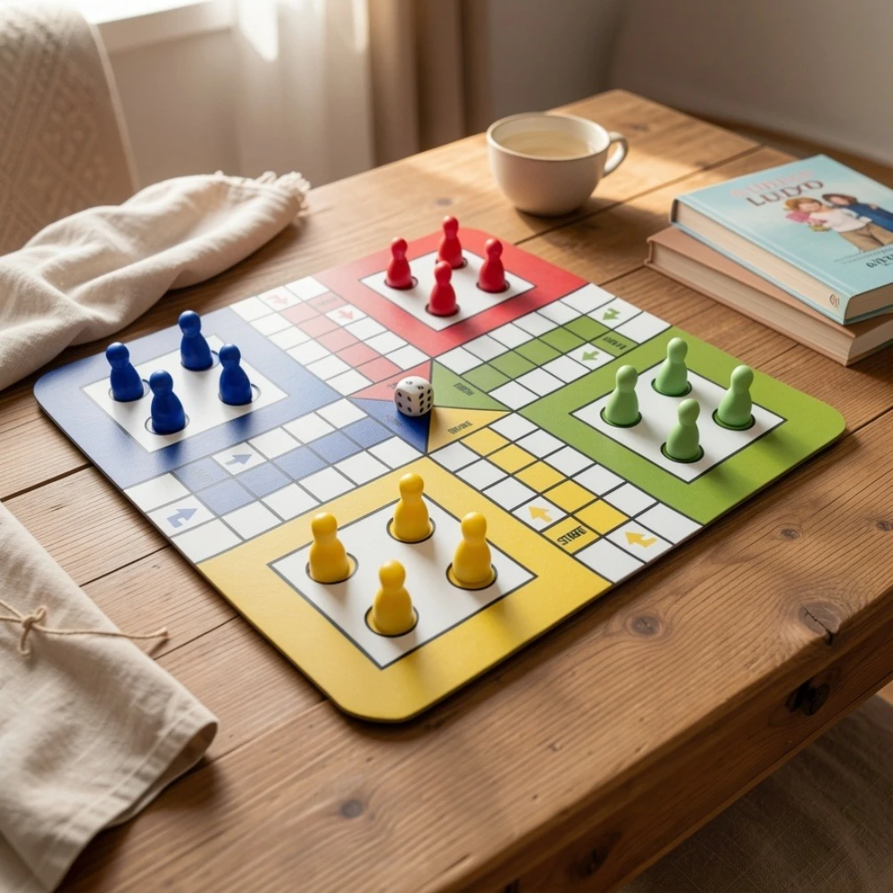 Juego LUDO, juego de dados clásico para 2-4 personas, juego de mesa de viaje, juego de mesa interactivo, adecuado para la noche de juegos familiares