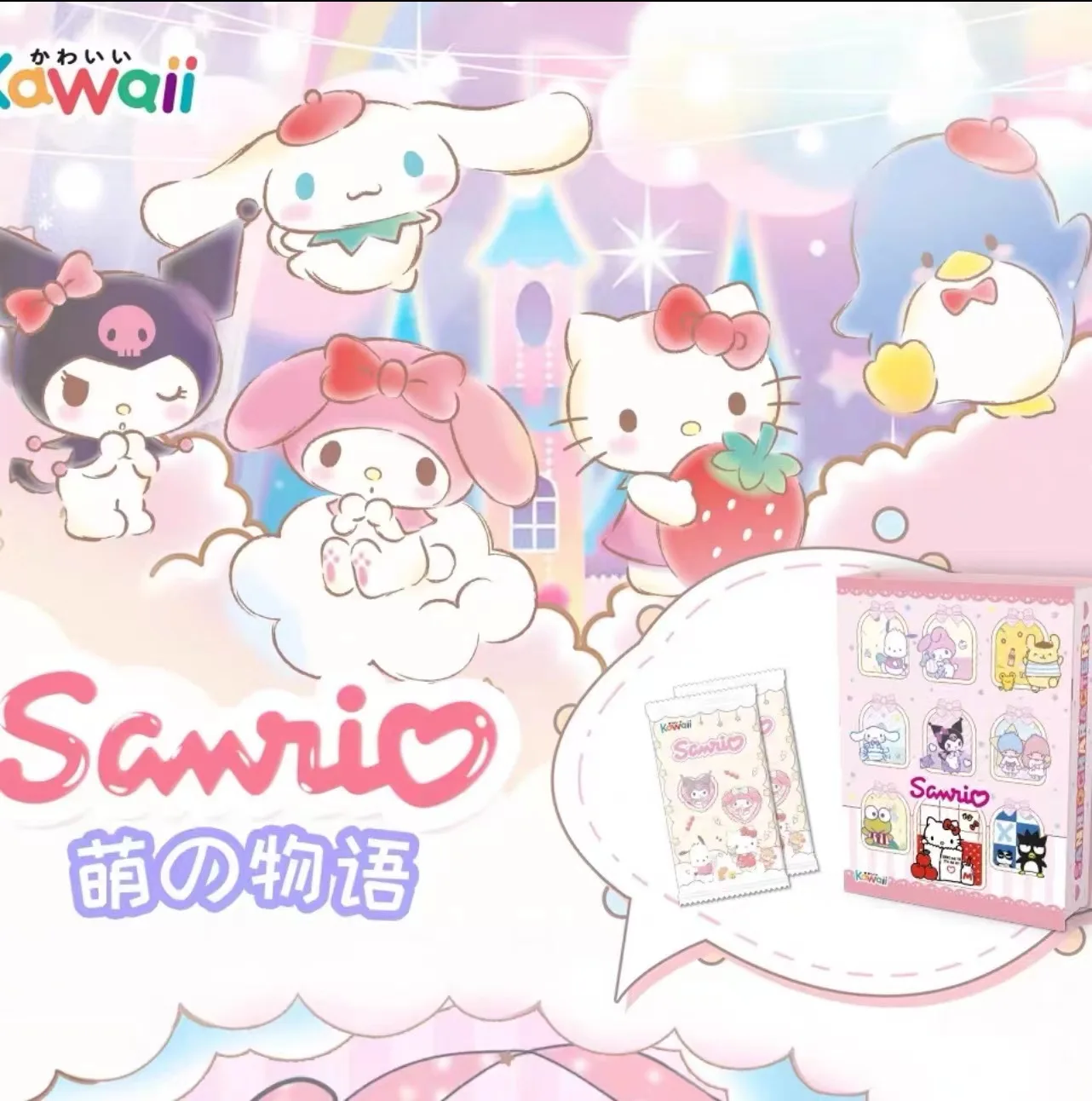 Wholesale Anime Sanrio Cards Kuromi Hello Kitty Cartoon My Melody Collectible Game Card Toy For Children Gift