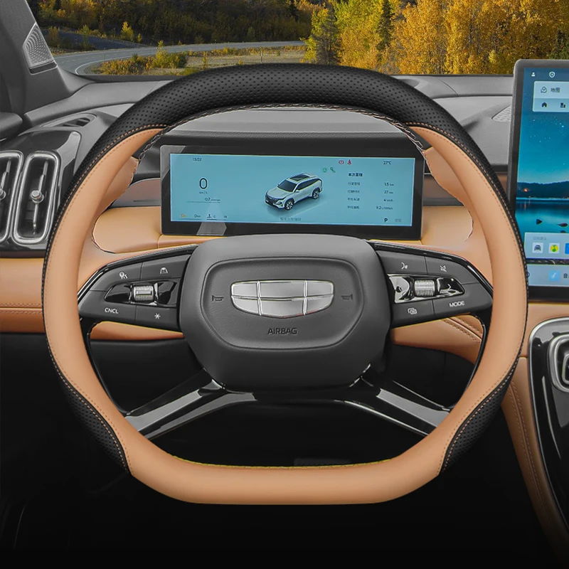 Leather Car Steering Wheel Cover for Geely Starray Cityray Preface 2025 2026 Accessorie