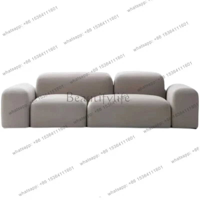 Nordic light luxury fabric sofa pebble creative special-shaped combination module small apartment
