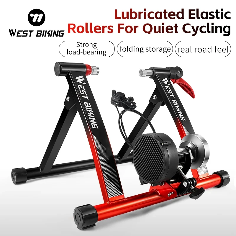 WEST BIKING Bike Trainer Roller Indoor Exercise MTB Road Bike Trainer 6 Speed Magnetic Resistance Cycling Trainers Fitness Tools