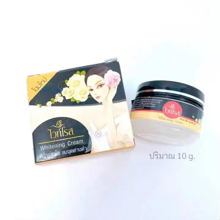 

Thai White Rose Brightening Cream, for Dull Skin, Moisturizing & Firming, Improves Skin Texture