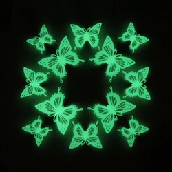 12PCS Glow in The Dark 3D Butterfly Luminous Butterfly Wall Stickers for Ceiling or Party Room Home Decorations