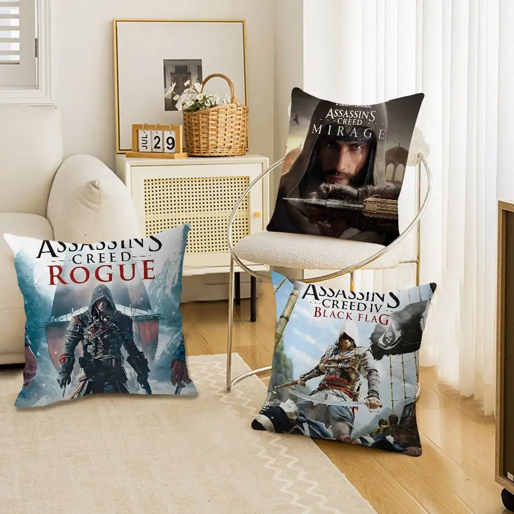 A-Assassin C-Creed Game Maple Design Cushion Cover Happy Autumn Harvest decor Holiday Decorati Pillow Cover