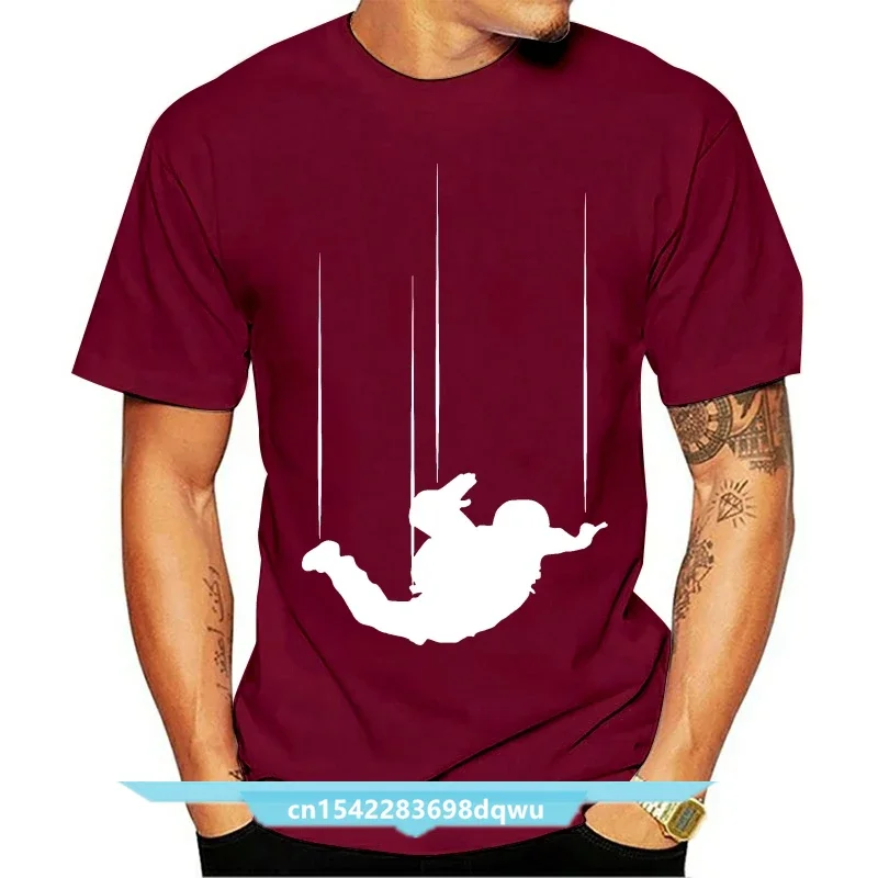 

2021 New Summer Fashion Men Tee Shirt Skydiving And Freefallin T-Shirt Casual Cotton T-shirt