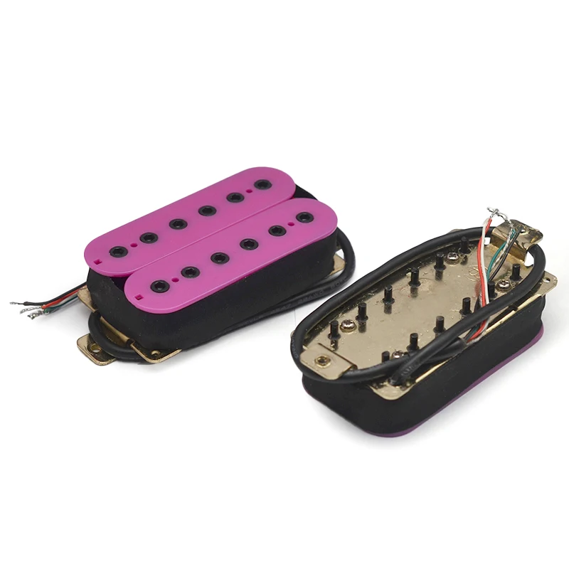 Electric Guitar 12 Adjustable Hex Screw Dual Coil Pickup for 6String Guitar Coil Splitting Pickup N7.5K/B15K Output Light Purple