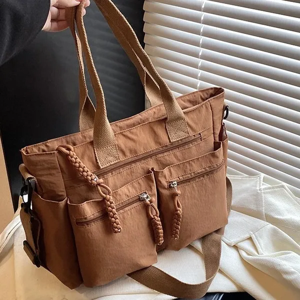 

Женская нейлоновая сумка большой вместимости, вместительная сумка через плечо для женщин, для работы, путешествий, спортзала, повседневного использования