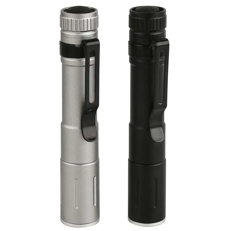 

395nm UV LED Portable Mini Pen Flashlight with Clip 3 Lighting Modes Zoomable Pocket Torch Ultraviolet Money Detector Lamp Light