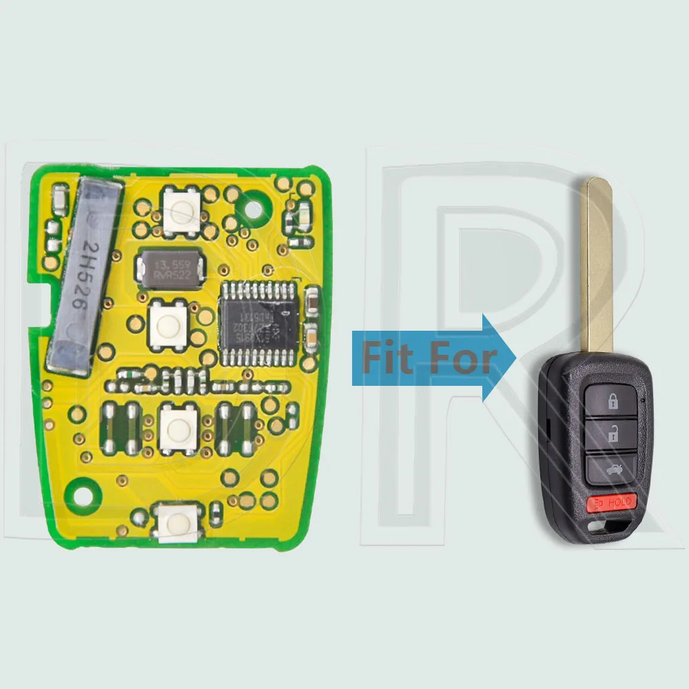 DR ID47 PCF7961X 313.8/433.9MHz Car Smart Key PCB MLBHLIK6-1T MLBHLIK6-1TA For Honda Civic Accord CRV view 2