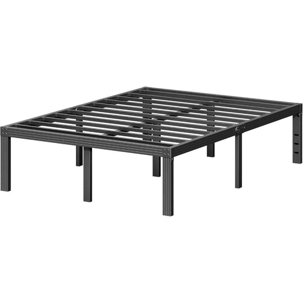 

14 Inch Metal Bed Frame No Box Spring Needed, Heavy Duty Platform Support Up to 3000 lbs, Easy Assembly, Noise Free