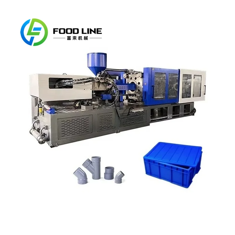Automatic Plastic Crate Injection Molding Machine Industrial PVC Water Pipe Mold Machines Rubber Injection Moulding Machine