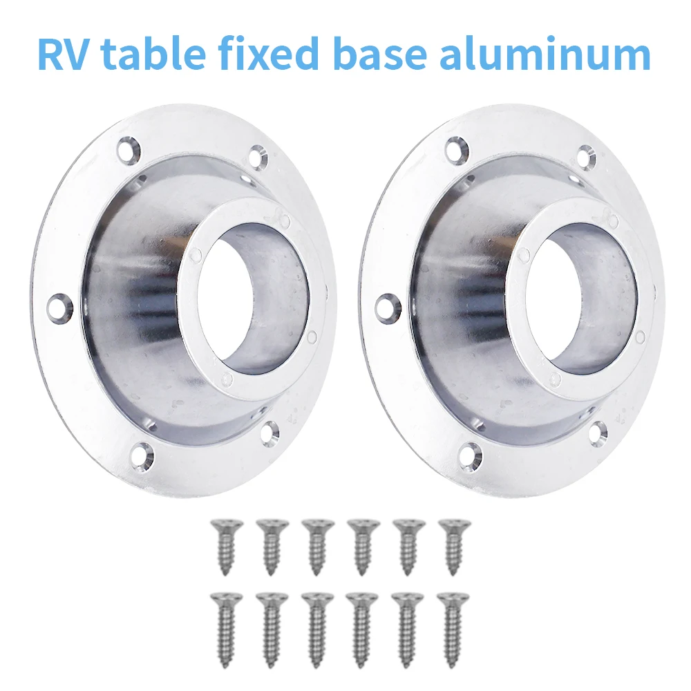 

2 шт., основание ножки стола для кемпера, алюминиевый сплав, подставка для стола для автофургона, антикоррозийная напольная монтажная основа для стола для автофургона, обеденный стол