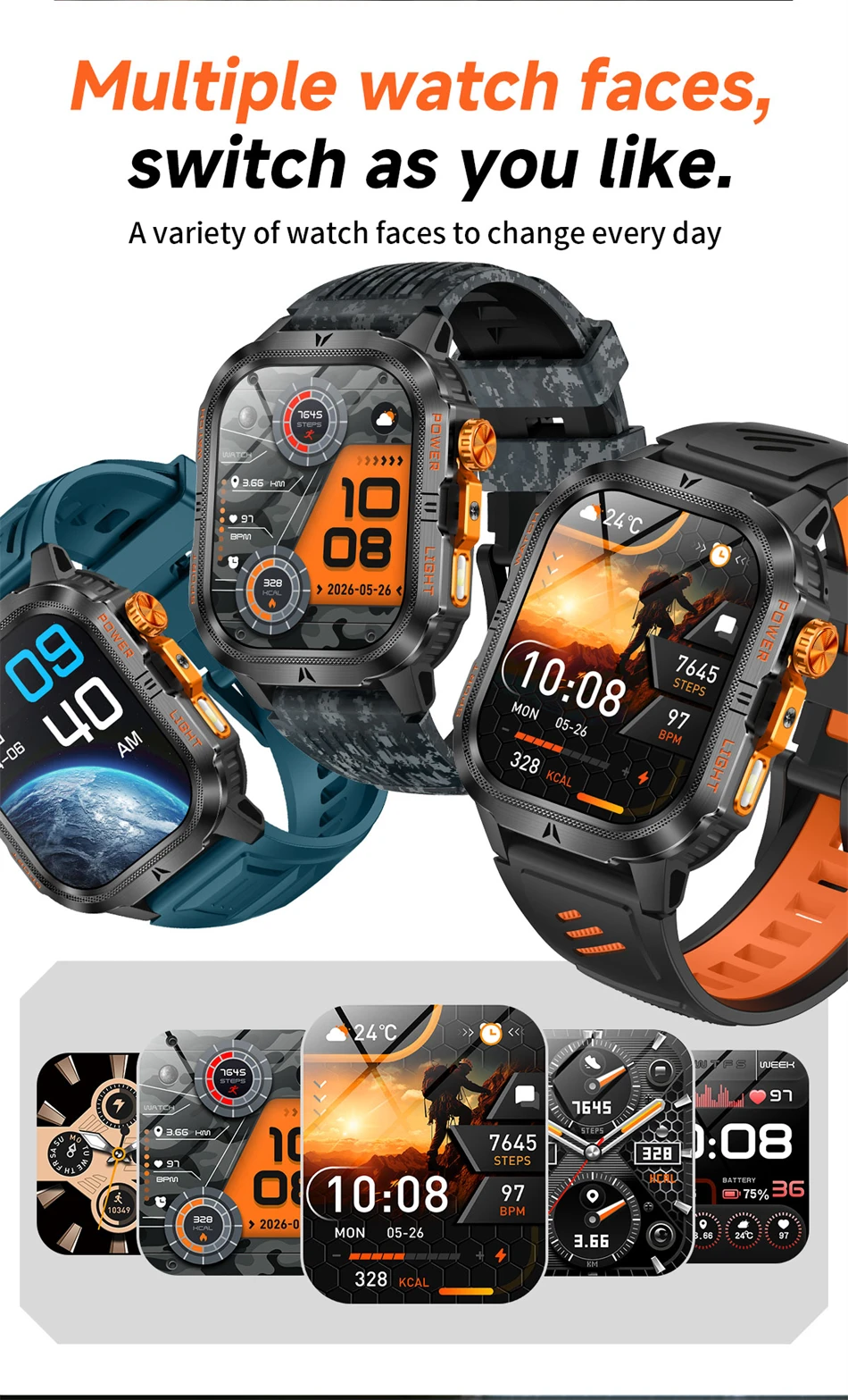 Men Smart Watch With Gps And Bluetooth Calling Amoled Display_voghion.com