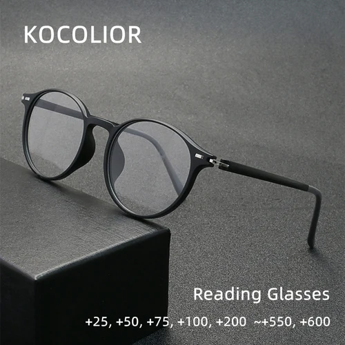 KOCOLIOR-gafas de lectura con bloqueo de luz azul para hombre y mujer, anteojos antideslumbrantes para presbicia, para ordenador, dioptrías de +0 a +6,0