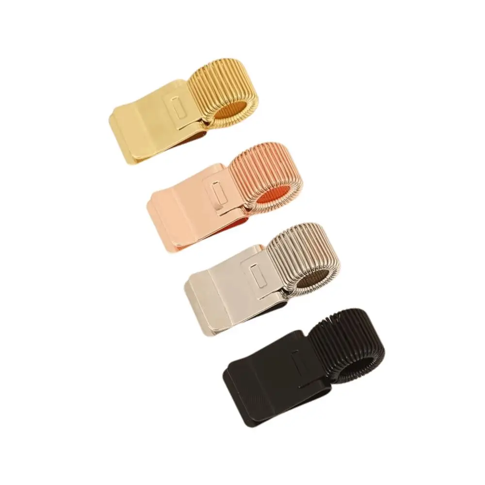 Metal Pen Loop Holder Anti-lost Fixed Stationery Spring Pen Clip Secure Grip Multi-functional Pencil Holder Stationery Supplies