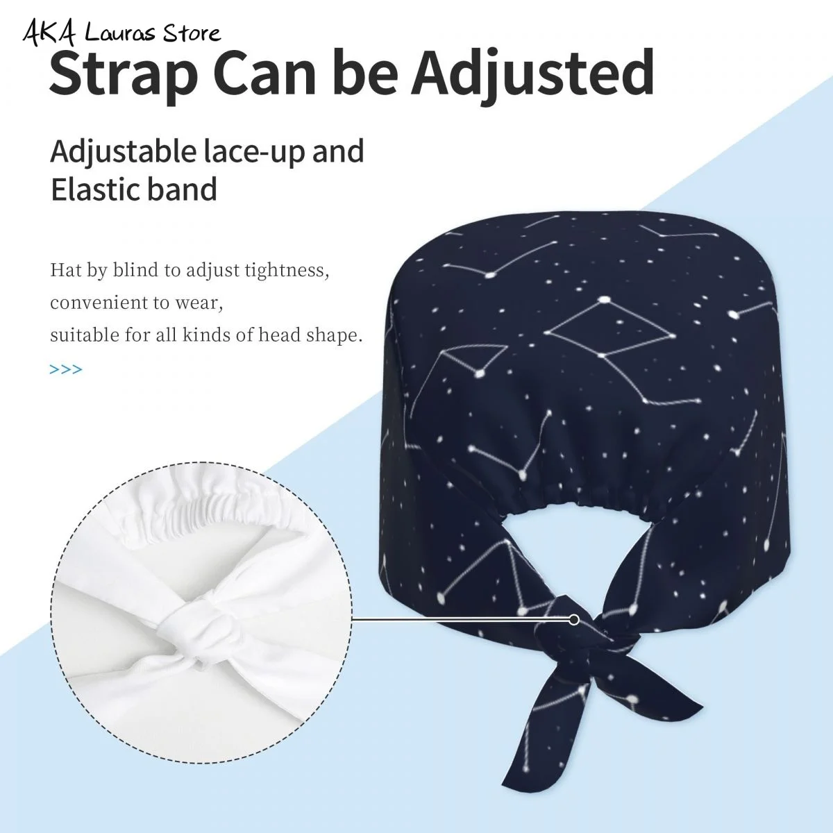 كوكبة الكون القبعات فرك قبعة مضحك صالون قبعة العمل مختبر الحيوانات الأليفة متجر التمريض فرك قبعة التخدير فرك قبعة