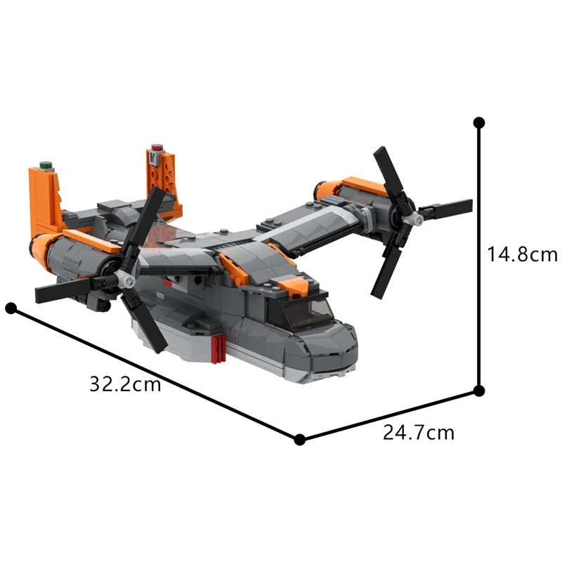 เครื่องบิน MOC-187678แบบอิฐเครื่องบินทหารชิ้นส่วนของเล่นตกแต่งบล็อกตัวต่อสำหรับของขวัญสำหรับเด็ก