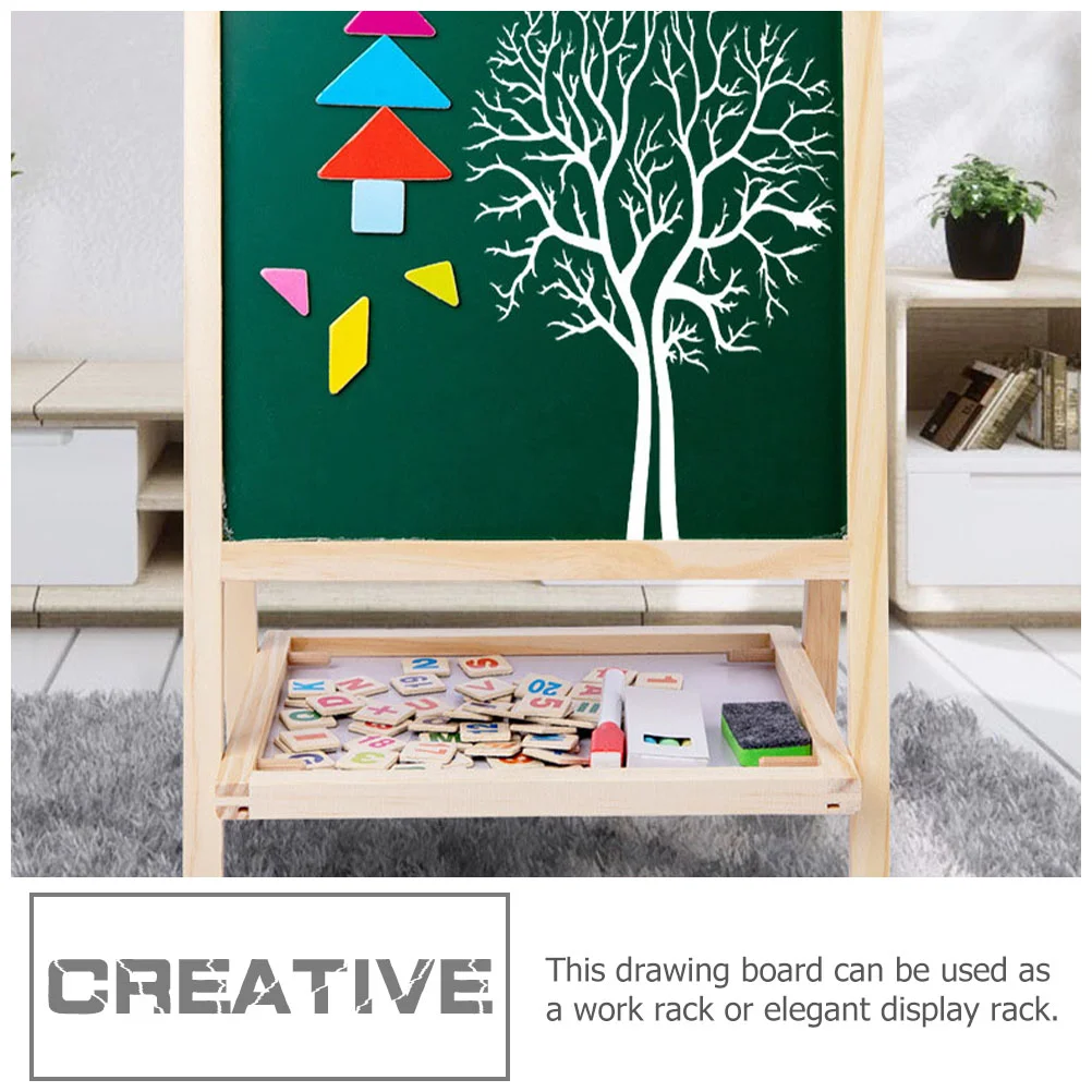 Folding Double Sided Kids Painting Children Magnetic Message Double-side Writing with Rack Large Graffiti