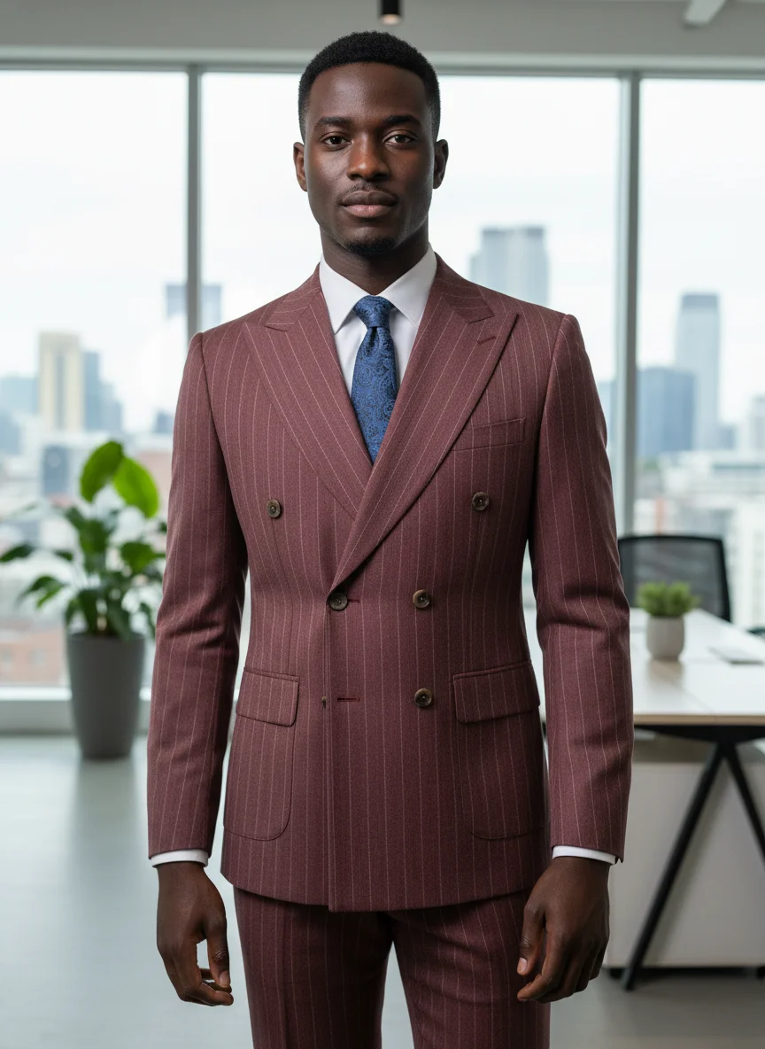 

ST cassy красный комплект из 2 предметов, мужские костюмы, модный двубортный свадебный костюм в полоску для жениха, офисный деловой костюм для отдыха