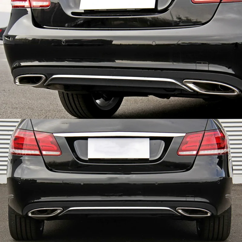 Rear Lip Tail Throat For Mercedes Benz E-Class W212 14-16 modified Rear Bumper spoiler bracket Body Kit Car Accessories