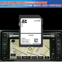 Toyota RAV4 iQ AYGO 네비게이션 맵 SD 카드 2020-2021 Ver.2 TNS510 GPS SD 카드 영국 및 유럽용