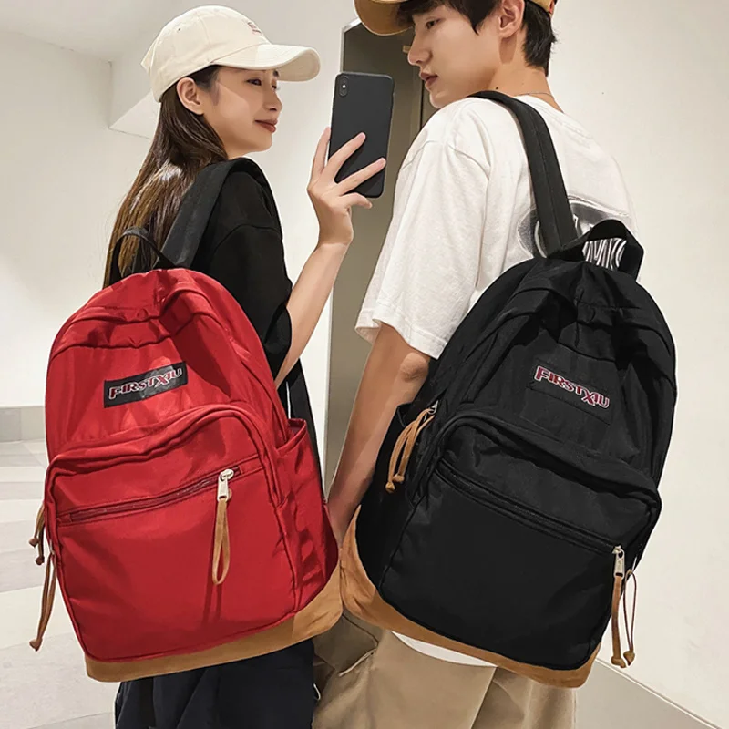 

Vintage Woman Backpack Man Nylon Travel Bag Preppy Schoolbag For Teenage Boy Girl College Student Bag Large Capacity Waterproof