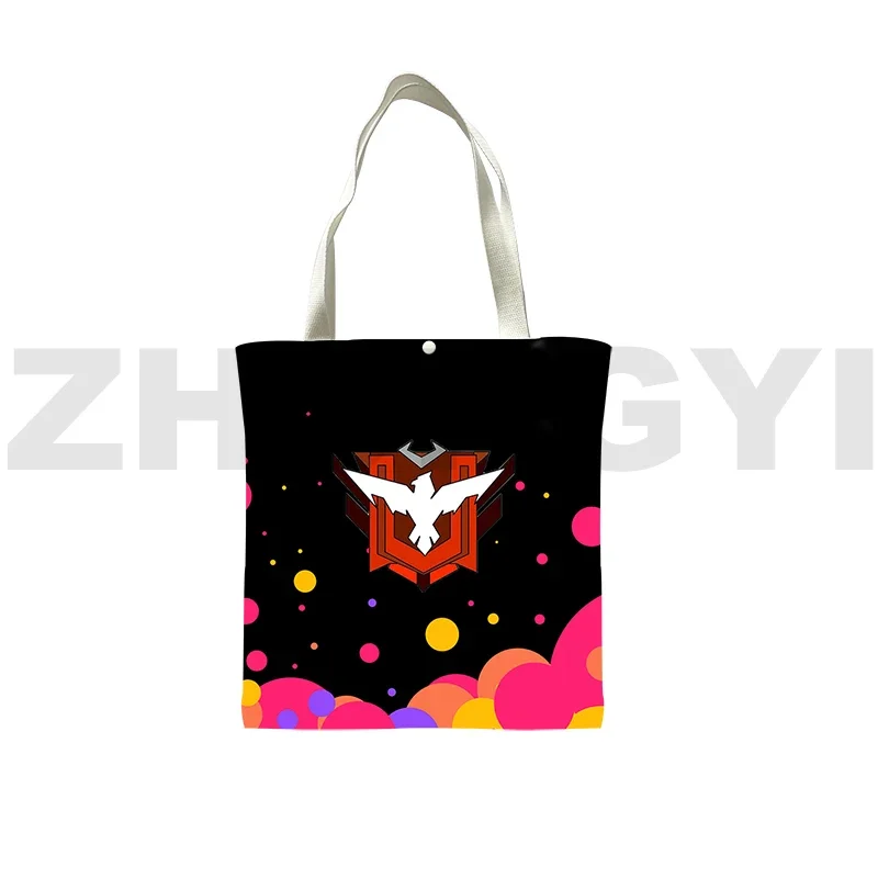 Hot Game Free Fire Garena 3D Shopping Bags Reusable Portable Free Fire Shoulder Bag Merch Harajuku Canvas Bag Supermarket Bag