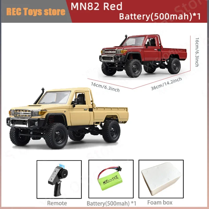 Mn82 Rc Sedan 1:12 Full-size 2.4G 4WD 280 Motor Remote Control Off-road Pickup Truck for Boys Adult Gift Simulation Model Car