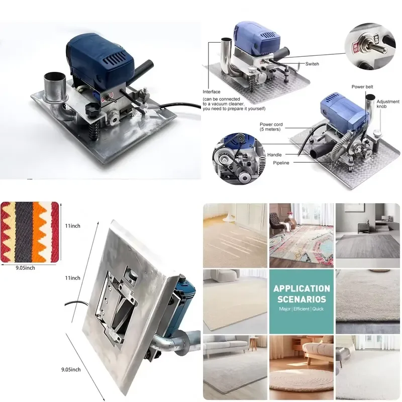 for Textile Equipment 500W Portable Carpet Shearing Machine Carpet Flattening Device