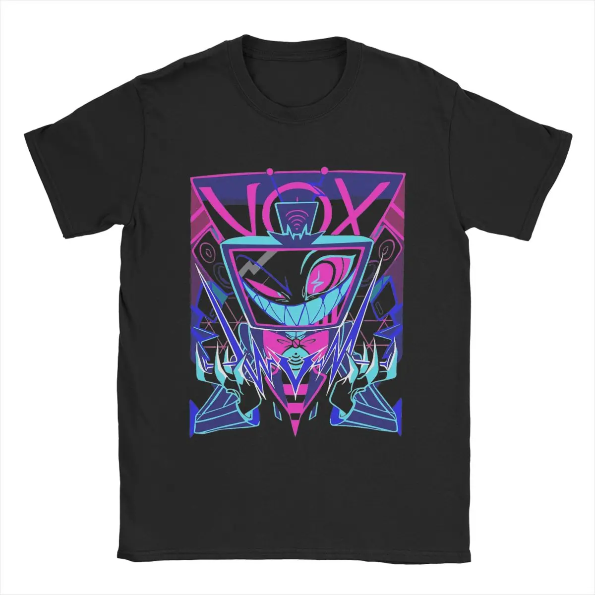 Crazy Vox Hazbins Hoteled T-Shirts Men Crew Neck 100% Cotton T Shirt Short Sleeve Tees Unique Clothes