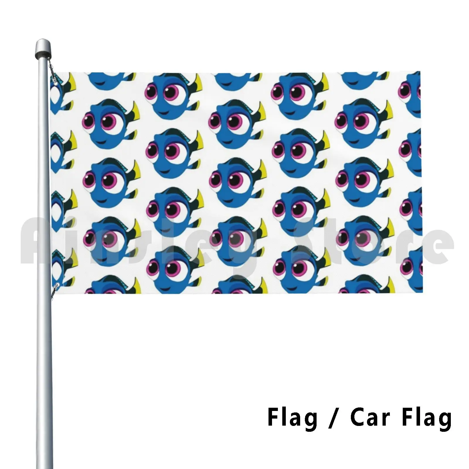 Baby Dory Flag Car Flag Funny Fining Nemo Cartoon Blue Fish Cute Nemo Ocean Just Keep Swimming Pixar