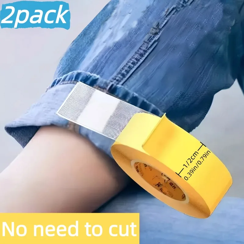2 Rolls Super Sticky Fabric Double-Sided Tape, No Sew No Iron Invisible Pants Hem Tape Multifunctional Self-Adhesive Fixing Tape