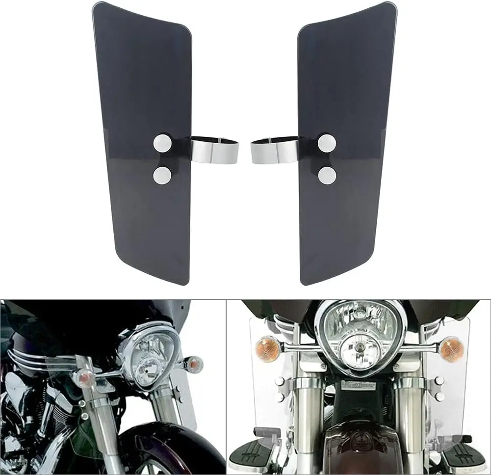 Motorcycle fork windshield for Honda Shadow VT1100 VT750 VTX1300,for Kawasaki Volcano Classic VN1500,for Yamaha V-Star XV950