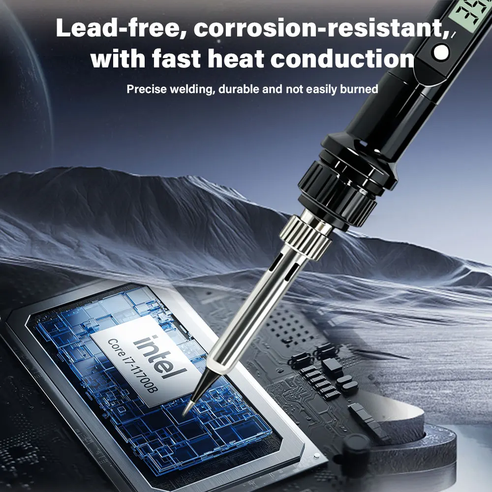 

220V 110V 80W Electric Soldering Iron Kit Temperature Adjustable Welding Tools Set Soldering Flux Soldering Tips Rework Station