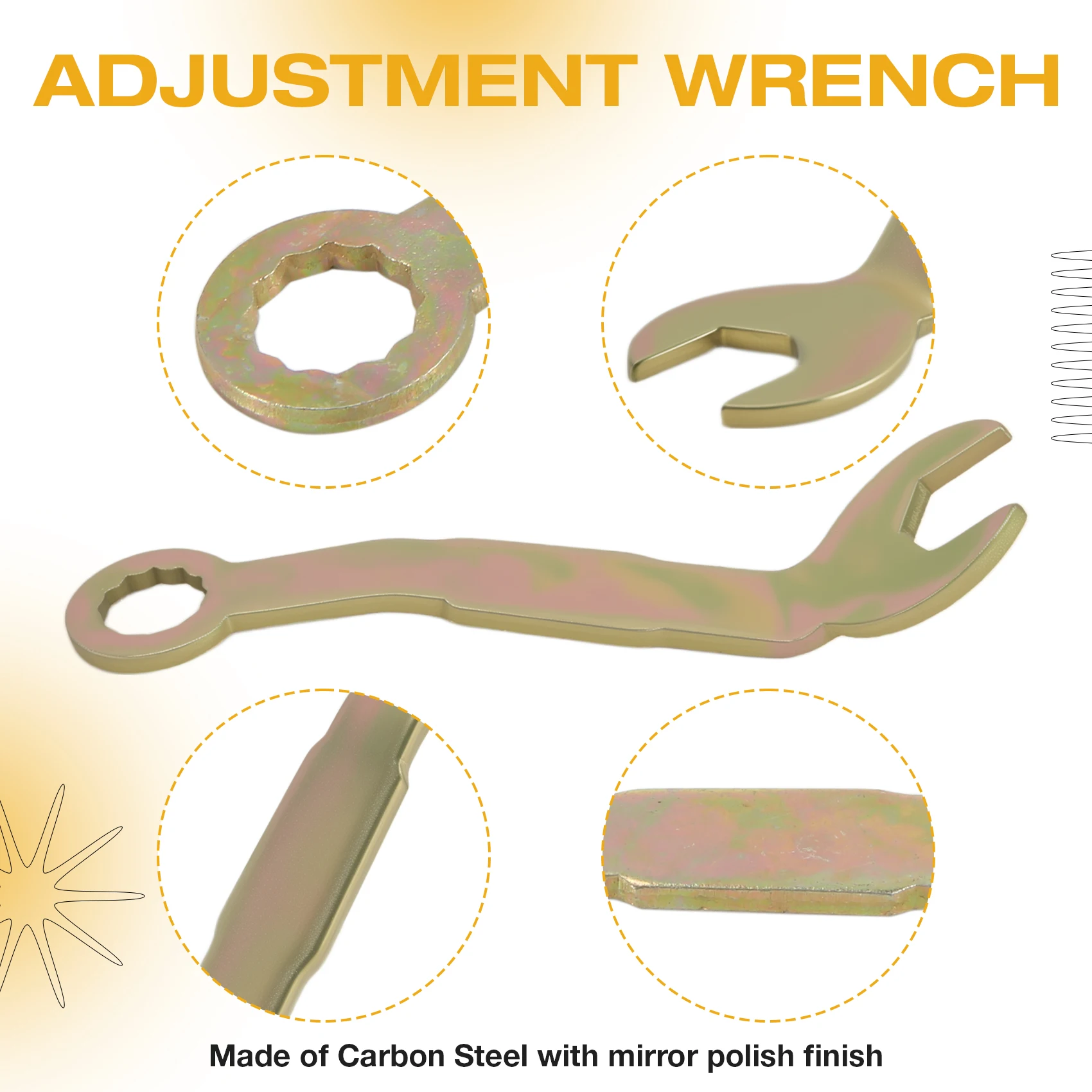 A77K 4Pcs Pivot Adjustment Wrench for Sliding Door Hanger, Adjustment Pocket Wrench for Closet Door, 3/8 Inch Open Wrench