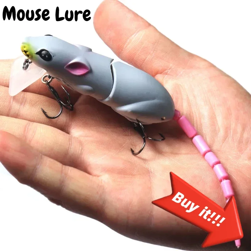 

15.5g Swimbait Rat Pike Bass Minnow Floatingbaits Fishing Tackle Accessories Mouse Lure Artificial Plastic Mouse Fishing Lure