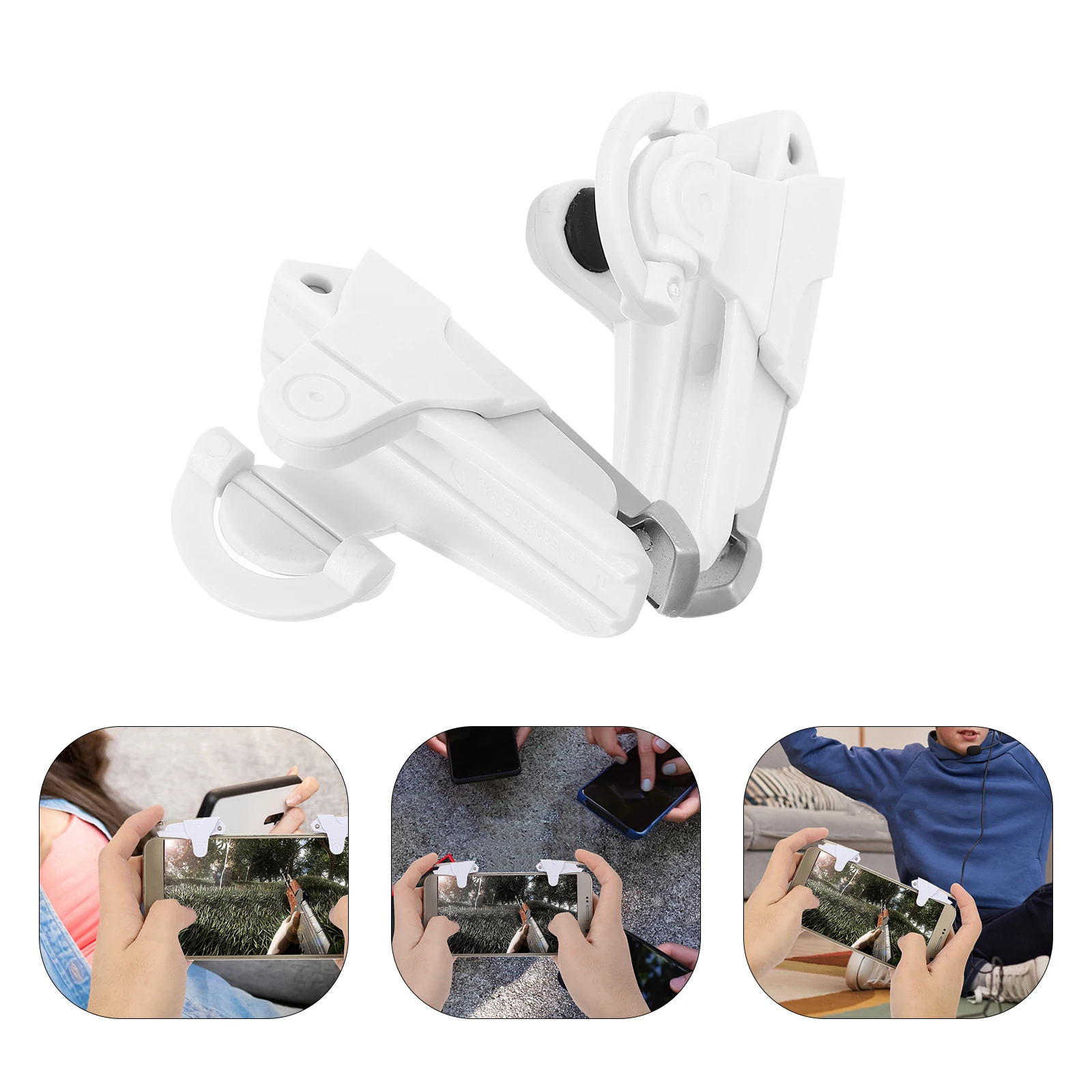 

1 Pair Mobile Controllers Triggers High Sensitivity Compatible Smartphones Lightweight Portable Gaming Handles Phone Accessories