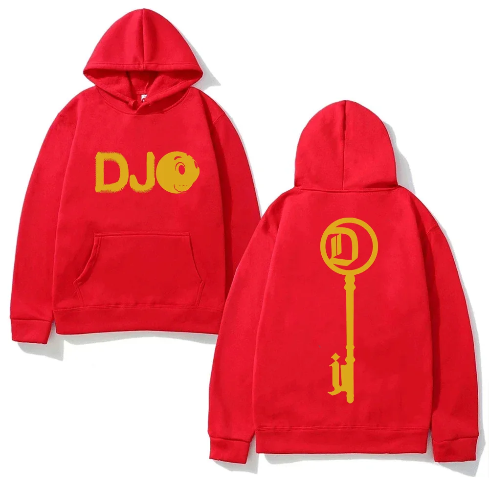 Joe Keery Smiley Face Logo Pullover Hoodie Djo Letter Graphic Clothes Singer's Same Style Clothes Hooded fashion High Quality