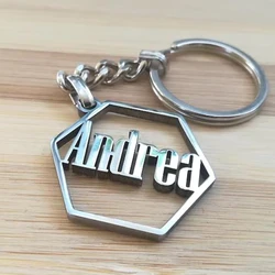 Keychain Customization Various Types of Letter Shaped Names Stainless Steel Keychain Men's and Women's Exquisite Gift